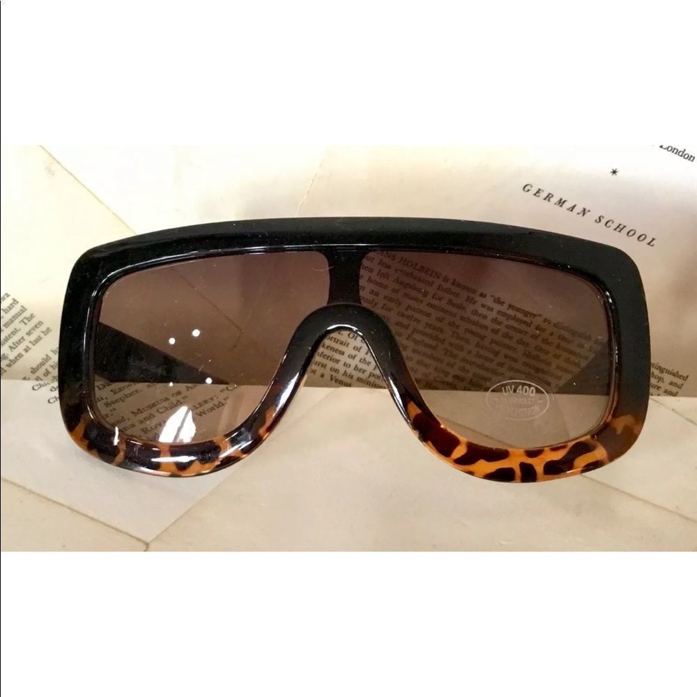 Free People Sunglasses Shield Tortoise Brown Len - Picture 2 of 4